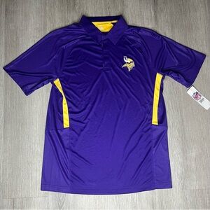 NWT Minnesota Vikings NFL Team Apparel Polo Shirt